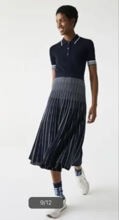 LACOSTE ニットロングワンピース