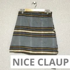 【NICE CLAUP】ミニスカート チェック柄 フリーサイズ
