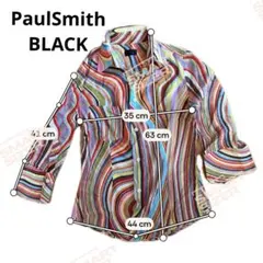 PaulSmithBLACK シャツ 7分袖 カラフル 個性的 マルチカラーのサムネイル