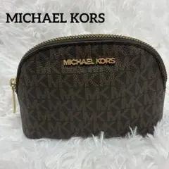 マイケルコース❣️MICHAEL KORS ポーチ ブラウン シグネチャー柄のサムネイル
