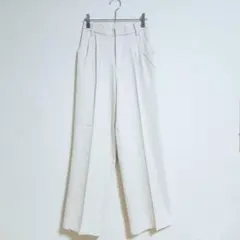 新品 GRL スラックス XS アイボリー ハイウエスト きれいめ 美脚 春秋