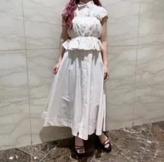 スナイデル Sustainable ビスチェコンビ シャツワンピース ピンク