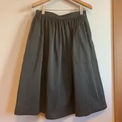 ZARA WOMAN さらっとサテン風ミディアム丈スカート