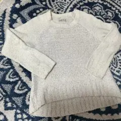 Abercrombie & Fitch ニット　セーター　ホワイト　スパンコール