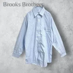 【Brooks Brothers】　ストライプシャツ　通年　メンズ　ブルー　綿