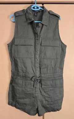 FOREVER 21 ノースリーブ ショートオーバーオール L