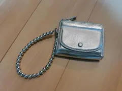 niko and… ニコアンド オリジナルストラップミニL字財布 シルバー