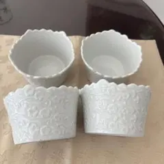 IKEA ボウル 4個セット 花柄 ホワイトのサムネイル