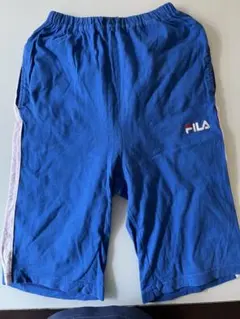 FILA 青 ハーフパンツ サイドストライプ 150cm