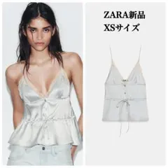ZARA サテン レースキャミソール XS - メルカリ
