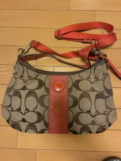 Coach ショルダーバッグ グレー/オレンジ
