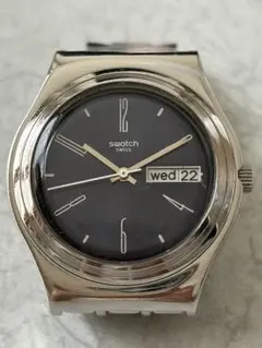 【稼働品】 swatch ironyアイロニー 腕時計　ネイビーのサムネイル