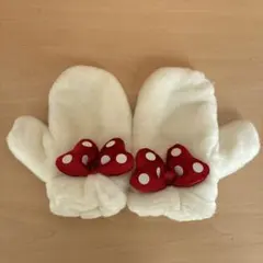 ミニーマウスリボン付きファーミトン