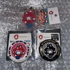 サンリオ 万博 ミャクミャク クリア 缶バッジ マイメロ