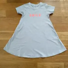こどもビームス　グレー 半袖Tシャツワンピース