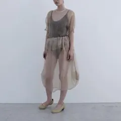 希少　コズミックワンダー　ワイドチュニック　ウールワンピース　Vネック 希少 コズミックワンダー ワイドチュニック ウールワンピース V