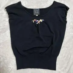 Cynthia Rowley ブラック ノースリーブ 2のサムネイル