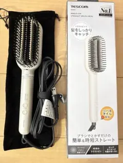 TESCOM マイナスイオン ストレートブラシアイロン