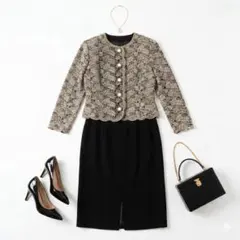 新品 ROYALSPENCER 総刺繍ノーカラー　セットアップスーツ 11AR