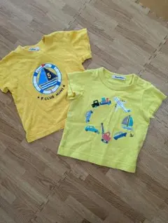 ファミリア　のりものTシャツセット80