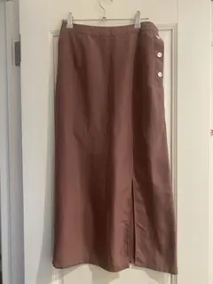 スカート　ワインレッド スリット入り タイトスカート