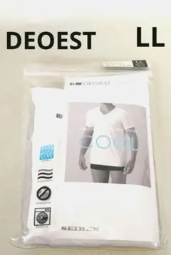 【新品】 デオエスト　消臭アンダーシャツ　V首　Tシャツ　肌着　LL　白