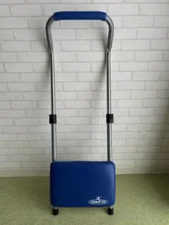 コンパクト腹筋台 足掛け 背筋トレーニングマシン　ブルー