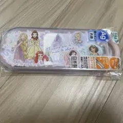【新品未使用】ディズニープリンセス 食洗機対応スライド式トリオセットのサムネイル