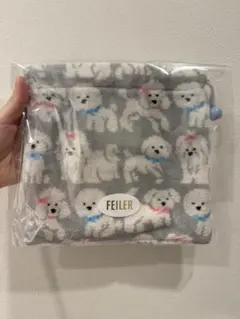 フェイラー　モフモフワンチャン　巾着