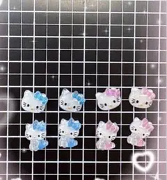 ネイルパーツ　ハローキティ　キティ　キティちゃん　デコパーツ　水色　ピンクのサムネイル