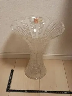 leadクリスタル フラワーベース 花瓶 チェコスロバキア - メルカリ