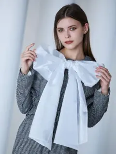 Riu 千鳥格子柄リボン付きケープミニワンピース　一度試着のみ