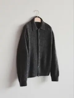 リドム　 アルパカニットシャツカーディガン ダークグレー