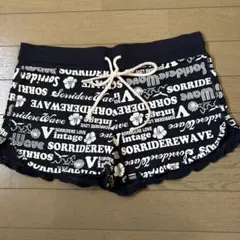 ハイビスカスプリントショートパンツ ネイビー　LL しまむら　新品