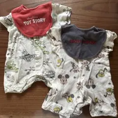 トイストーリー&ミッキー　ロンパースセット