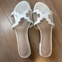 ZARA ホワイト フラットサンダル 37