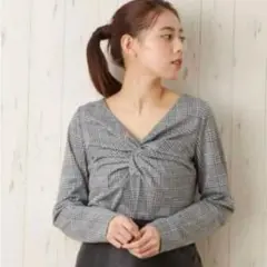 INGNI グレンチェック柄 長袖トップス Mサイズ