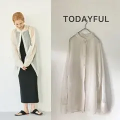 todayful スタンドカラーシアーシャツ TODAYFUL（トゥデイフル）の「スタンドカラーシアーシャツ