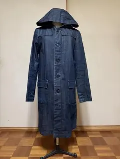 APC フード付きデニム風ロングコート