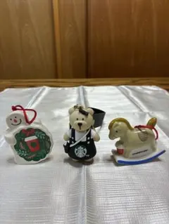 スターバックスオーナメント2種類 ベアリスタキーチェーン