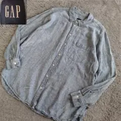 【好配色】00年代 GAP オールドギャップ リネンシャツ　BDシャツ　 古着のサムネイル