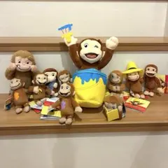 【新品】おさるのジョージ　マスコットぬいぐるみ　9点セット