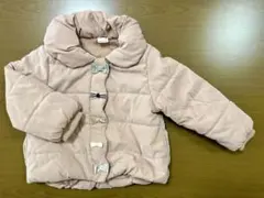 プティマイン 抗ウイルス中綿リボンジャケット 90cm スモークピンク