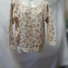 CECIL McBEE　ベージュ ヒョウ柄 長袖ニット