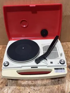 ナショナル 真空管 ポータブルレコードプレーヤー50Hz National レコードプレーヤー 昭和レトロ 希少 真空管式からICへ変更