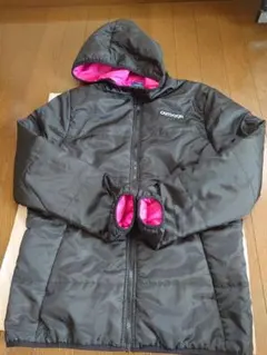 OUTDOOR PRODUCTS フード付きジャケット 黒/ピンク