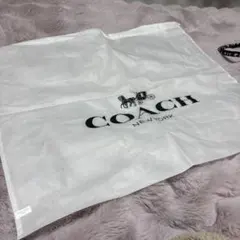 COACH ショッパー 不織布 白