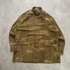 90's Moare USA古着 総柄 長袖シャツ Lサイズ