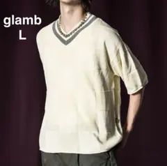 glamb ブロックチェックチルデンニットL オフホワイト【完売品】のサムネイル