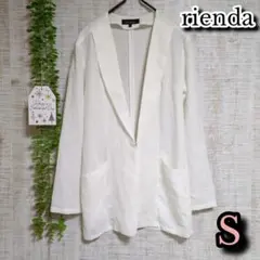 【rienda】リエンダ ジャケット S テーラードジャケット ホワイト 長袖